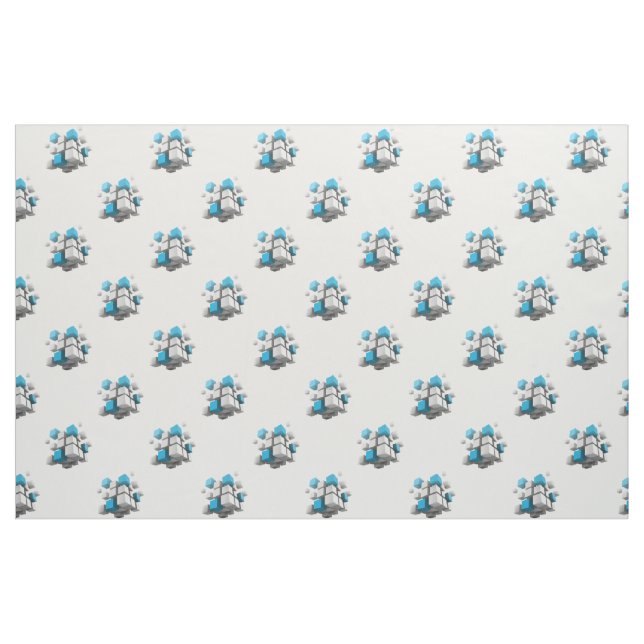 Tecido Cubos 3D de SlipperyJoe caindo arranjos cativantes (Jarda)