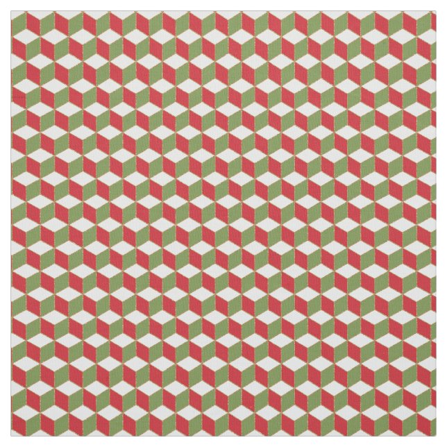 Tecido Cubos Ilusões de humor natalício (Modelo)