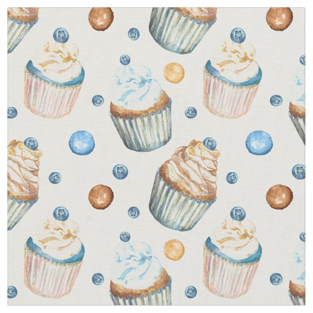 Tecido Cupcakes de aquarela (Detalhe)