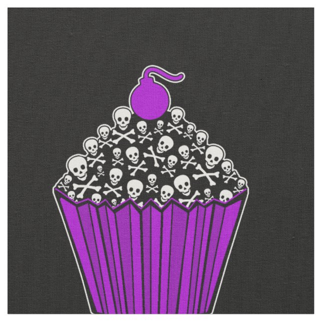 Tecido +{ Cupcakes do crânio humano }+ (Detalhe)