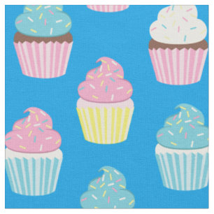 Tecido Cupcakes Fofos Padaria Infantil Guloseimas