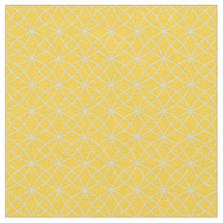 Tecido Curvas Entrelaçadas em Amarelo