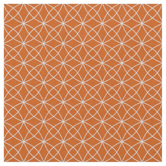 Tecido Curvas entrelaçadas em laranja escuro (Detalhe)