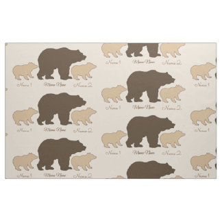 Tecido Custom Mama Bear With 2 Kid Names Mothers Day Gift
