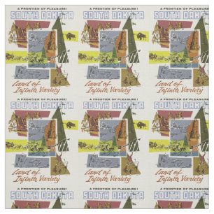 Tecido customizável de South Dakota EUA do vintag