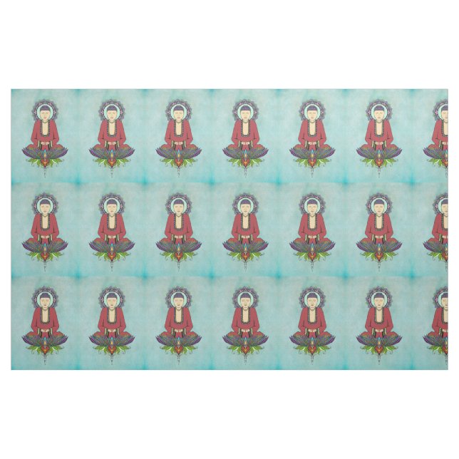 Tecido customizável elétrico de Buddha (Fat Quarter)