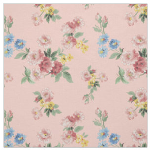 Tecido Customizável floral Pastel feminino - fundo