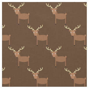 Tecido Cute Deer Kids Baby Nursery Brown