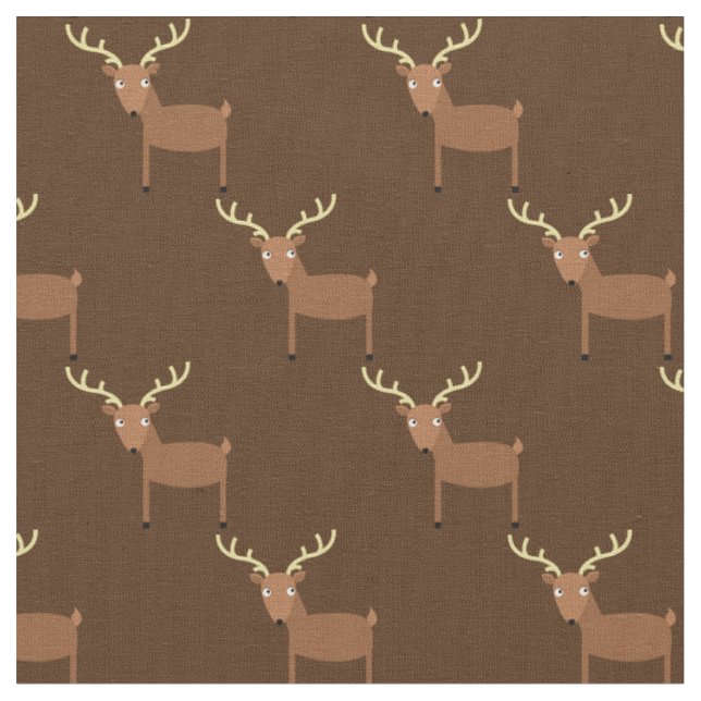 Tecido Cute Deer Kids Baby Nursery Brown (Detalhe)