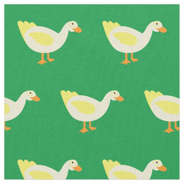 Tecido Cute Duck Kid Nursery Green (Detalhe)