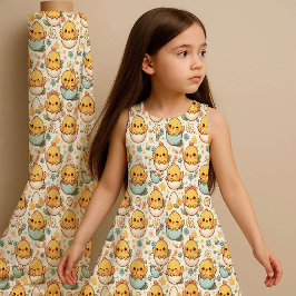 Tecido Cute Easter Chick Fabric – Kawaii Baby Chick Sprin