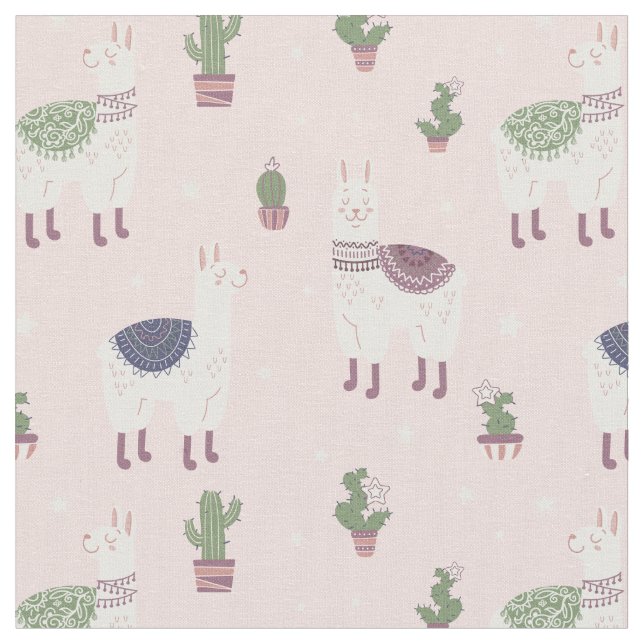 Tecido Cute Llama (Detalhe)