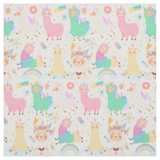 Tecido Cute Llamas (Modelo)