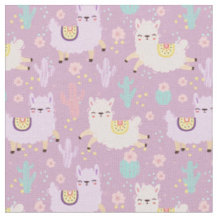 Tecido Cute Llamas
