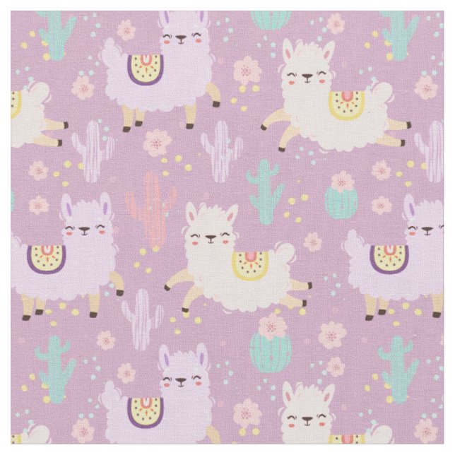Tecido Cute Llamas (Detalhe)