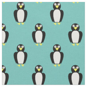 Tecido Cute Penguins Crianças Bebê Enfermeiro Teal