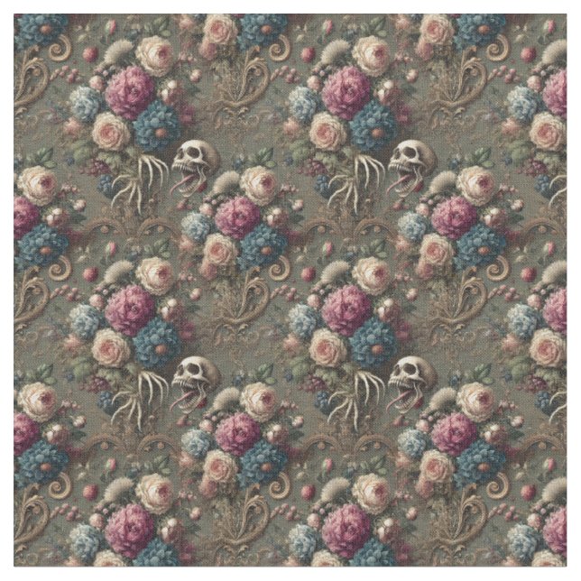 Tecido Cynic de domingo - Azulejo denso vitoriano gótico (Detalhe)