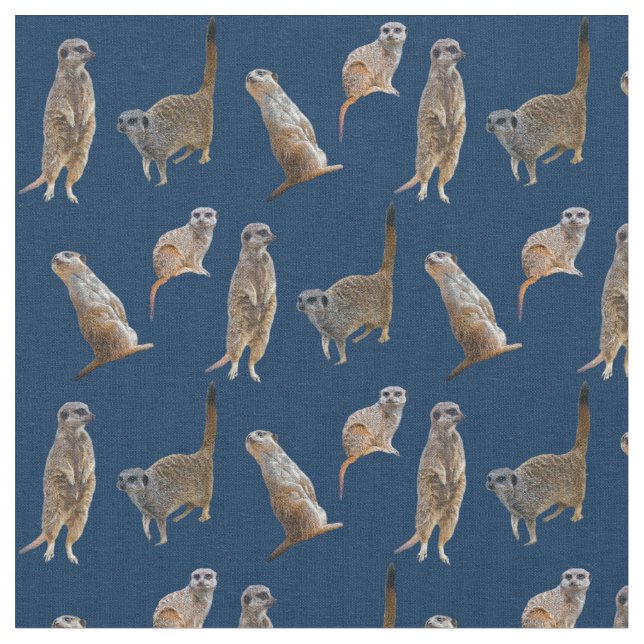 Tecido da agitação de Meerkat (marinho) (Detalhe)
