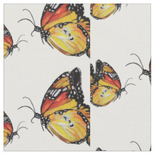 Tecido da arte da aguarela da borboleta do verão