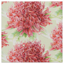 Tecido da arte da aguarela de Waratah