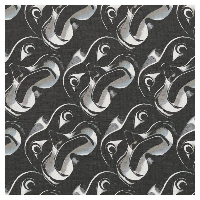 Tecido da arte das nações do Haida nativo do (Detalhe)