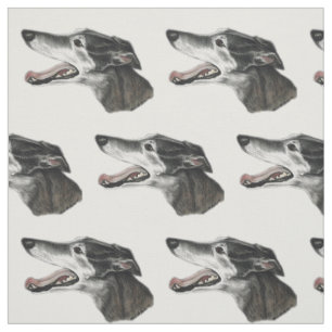 Tecido da arte do cão do perfil do galgo