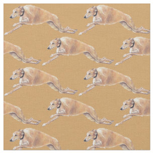 Tecido da arte do cão Running do galgo de Tan