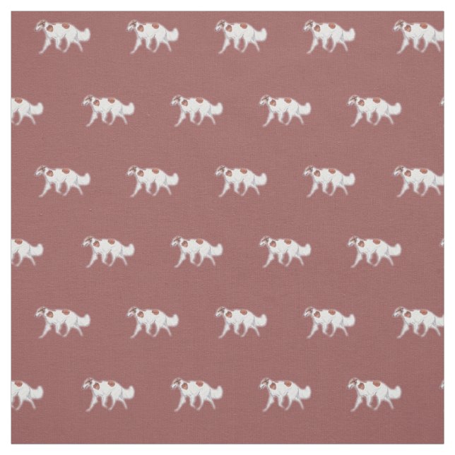 Tecido da arte do cão trotar do Wolfhound do russo (Modelo)