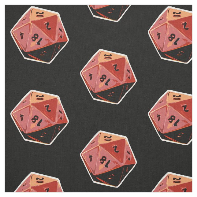 tecido da arte dos dados do Gamer d20 (Modelo)