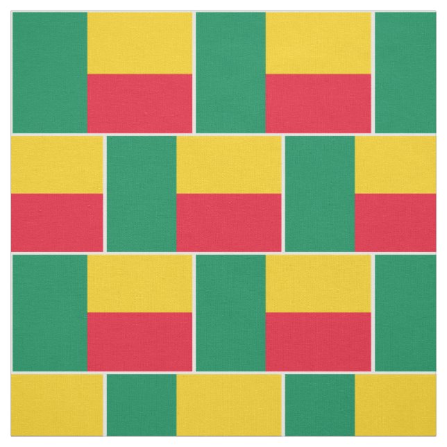 Tecido da Bandeira Patriótica do Benim (Modelo)