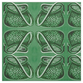 Tecido da Cesta de Pesca Vintage Verde