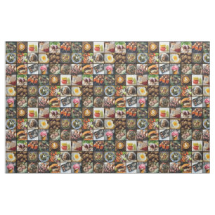 Tecido da colagem da foto de Foodie