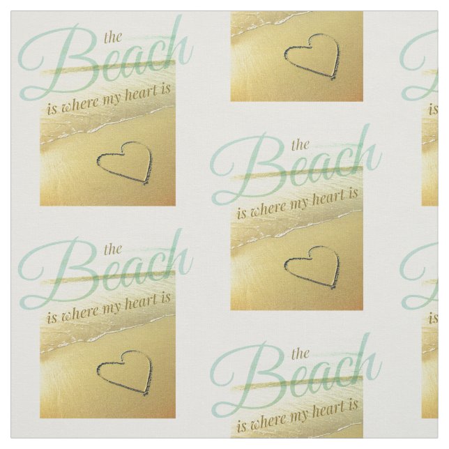 Tecido da foto do coração da areia da praia (Modelo)