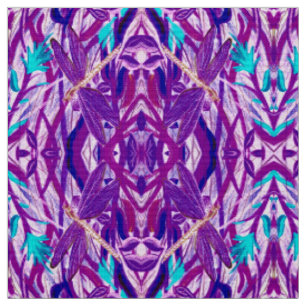 Tecido da libélula da lavanda