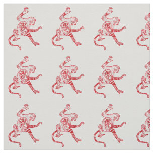 Tecido da mandala do macaco