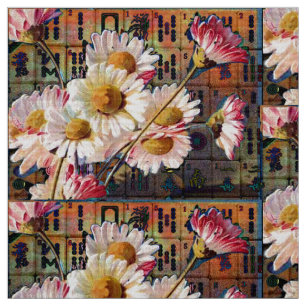 Tecido da margarida do Mah Jongg