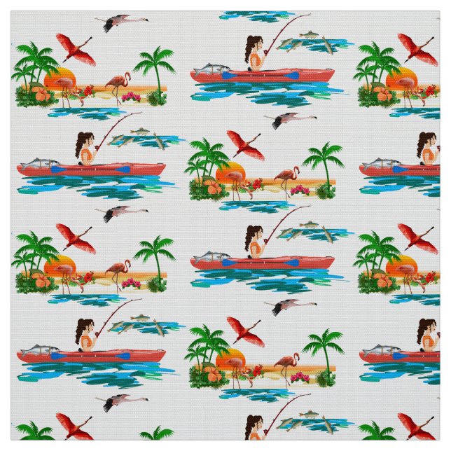 Tecido da pesca do caiaque (Modelo)