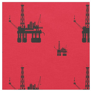 Tecido da plataforma de petróleo - vermelho
