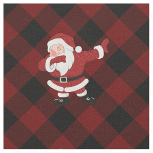 Tecido Dabbing Red Xadrez Papai Noel Buffalo Russo Dive