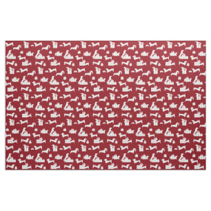 Tecido Dachshund Christmas