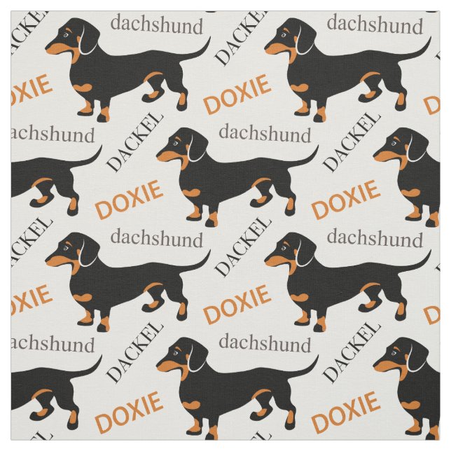 Tecido Dachshund, Dackel, teste padrão bonito do cão de (Modelo)