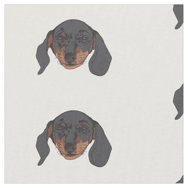 Tecido Dachshund dog Portrait (Detalhe)