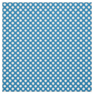Tecido Daffy-down Dillies Jumbo White Bolinhas em Azul