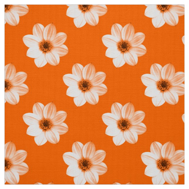 Tecido Dahlia Pattern - Laranja (Modelo)