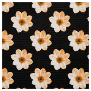 Tecido Dahlia Pattern - Laranja escuro