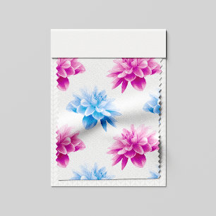 Tecido Dahlia Rosa, Blue Dahla, Floral, Flores