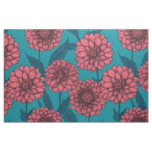 Tecido Dahlias