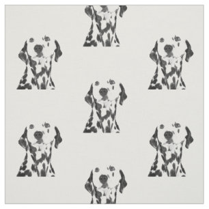 Tecido Dalmatian preto e branco