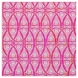 Tecido Damasco árabe - rosa morango