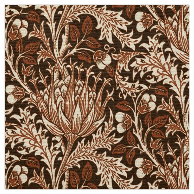 Tecido Damasco, Brown & bege de William Morris (Modelo)